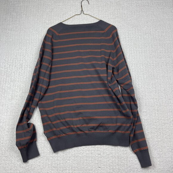 Peak Performance Men's XL V-Neck Sweater Jumper Thin Knit Grey / Red Outdoors - Picture 12 of 16